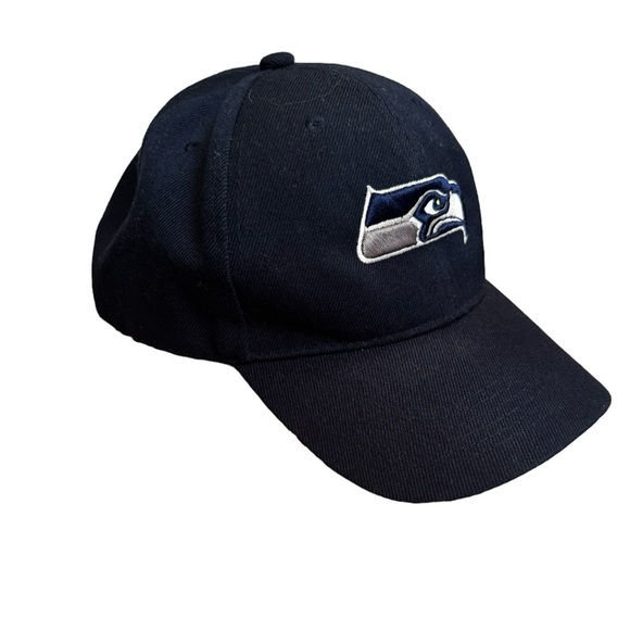 SEATTLE SEAHAWKS NFL football cap hat adjustable blue OS Hawks fan 12’s EUC - Picture 2 of 7